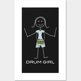 Funny Womens Snare Drum Design Posters and Art